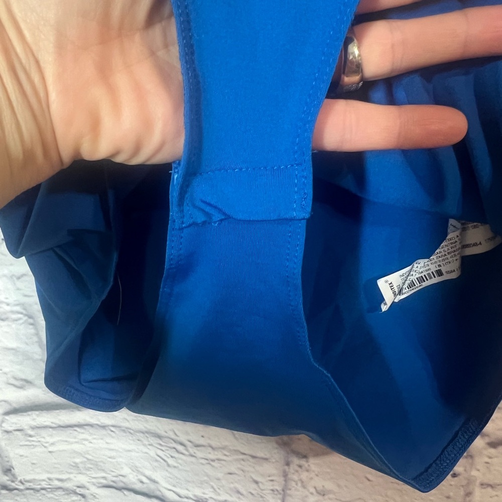 Zara Blue Bodysuit, sz Large - Picture 2 of 4